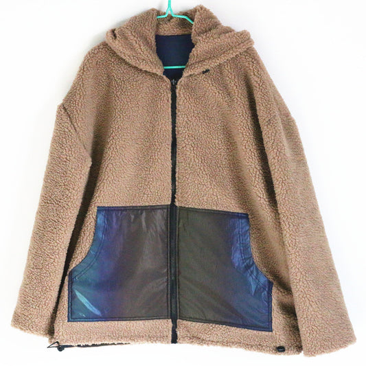 New Double-Sided Wear Colorful Reflective Jacket Men's Warm Jacket